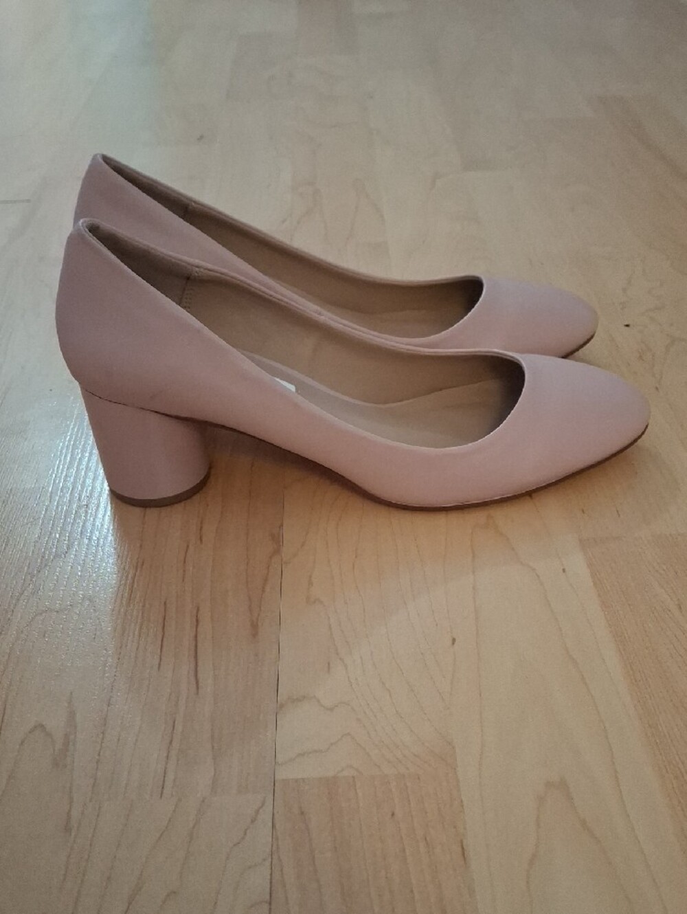 Matt & Nat Women's Blush Pink Pumps With Cylinder Block Heel Sz 9 - Picture 11 of 12